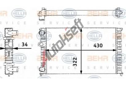 BEHR HELLA SERVICE Chladi vody BEHR HELLA SERVICE Version ALTERNATIVE BHS 8MK 376 713-744, 8MK 376 713-744