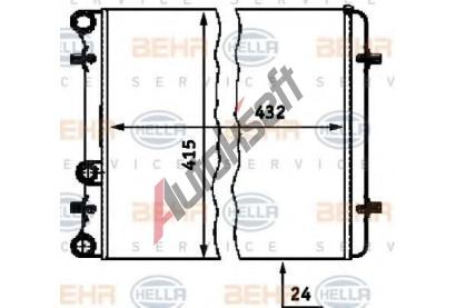 BEHR HELLA SERVICE Chladi vody BHS 8MK 376 713-774, 8MK 376 713-774