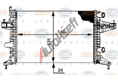 BEHR HELLA SERVICE Chladi vody BHS 8MK 376 714-341, 8MK 376 714-341