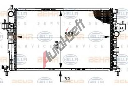 BEHR HELLA SERVICE Chladi vody BHS 8MK 376 714-381, 8MK 376 714-381