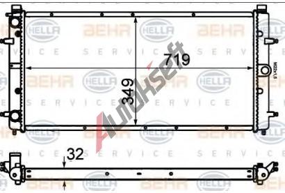 BEHR HELLA SERVICE Chladi vody BHS 8MK 376 714-481, 8MK 376 714-481