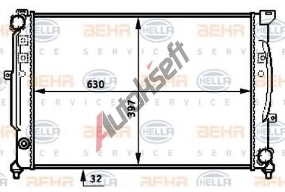 BEHR HELLA SERVICE Chladi vody BEHR HELLA SERVICE Version ALTERNATIVE BHS 8MK 376 715-334, 8MK 376 715-334
