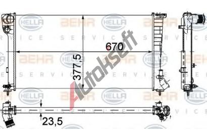 BEHR HELLA SERVICE Chladi vody BHS 8MK 376 715-521, 8MK 376 715-521