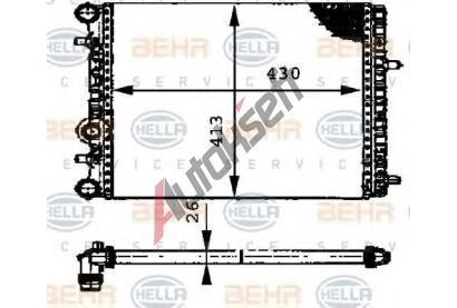 BEHR HELLA SERVICE Chladi vody BEHR HELLA SERVICE Version ALTERNATIVE BHS 8MK 376 716-234, 8MK 376 716-234