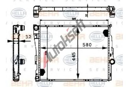 BEHR HELLA SERVICE Chladi vody BHS 8MK 376 716-241, 8MK 376 716-241