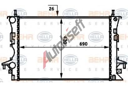 BEHR HELLA SERVICE Chladi vody BEHR HELLA SERVICE Version ALTERNATIVE BHS 8MK 376 716-284, 8MK 376 716-284