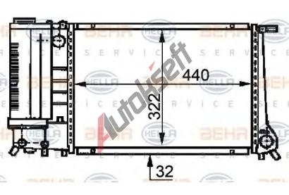 BEHR HELLA SERVICE Chladi vody BEHR HELLA SERVICE Version ALTERNATIVE BHS 8MK 376 717-464, 8MK 376 717-464