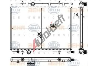 BEHR HELLA SERVICE Chladi vody BHS 8MK 376 718-051, 8MK 376 718-051