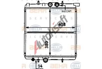 BEHR HELLA SERVICE Chladič vody BHS 8MK 376 718-251, 8MK 376 718-251  BEHR HELLA SERVICE Chladič vody BHS 8MK 376 718-251, 8MK 376 718-251