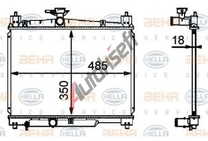 BEHR HELLA SERVICE Chladi vody BHS 8MK 376 718-421, 8MK 376 718-421