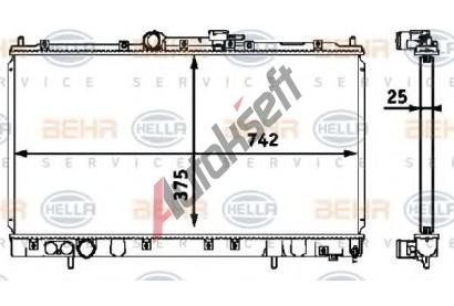 BEHR HELLA SERVICE Chladi vody BHS 8MK 376 718-511, 8MK 376 718-511