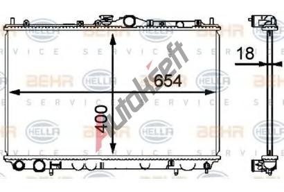 BEHR HELLA SERVICE Chladi vody BHS 8MK 376 718-541, 8MK 376 718-541