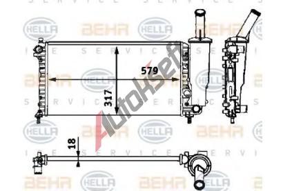BEHR HELLA SERVICE Chladi vody BHS 8MK 376 718-581, 8MK 376 718-581