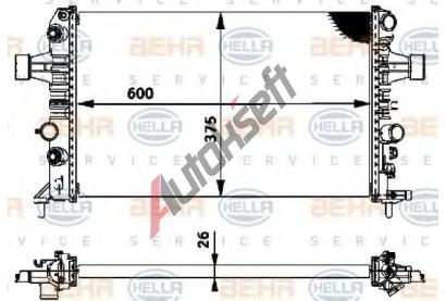 BEHR HELLA SERVICE Chladi vody BHS 8MK 376 719-061, 8MK 376 719-061