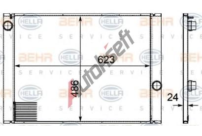 BEHR HELLA SERVICE Chladič vody BHS 8MK 376 719-141, 8MK 376 719-141  BEHR HELLA SERVICE Chladič vody BHS 8MK 376 719-141, 8MK 376 719-141