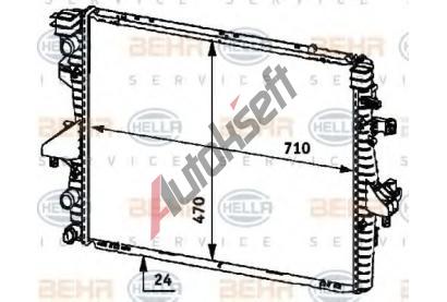 BEHR HELLA SERVICE Chladi vody BHS 8MK 376 719-181, 8MK 376 719-181