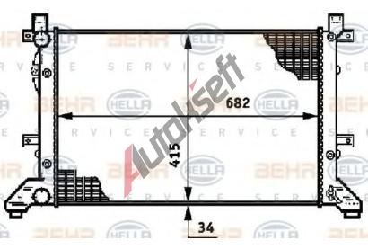 BEHR HELLA SERVICE Chladi vody BEHR HELLA SERVICE Version ALTERNATIVE BHS 8MK 376 719-704, 8MK 376 719-704