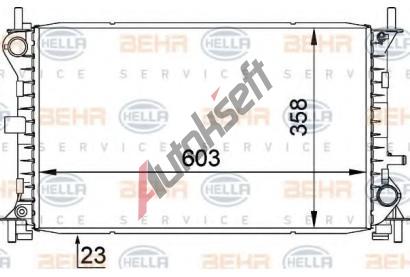 BEHR HELLA SERVICE Chladi vody BHS 8MK 376 720-291, 8MK 376 720-291