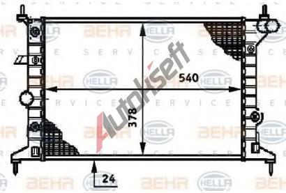 BEHR HELLA SERVICE Chladi vody BHS 8MK 376 720-401, 8MK 376 720-401