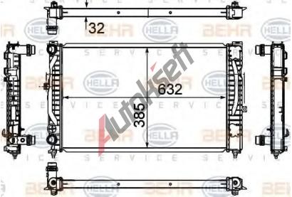 BEHR HELLA SERVICE Chladi vody BHS 8MK 376 720-591, 8MK 376 720-591