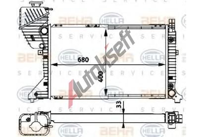 BEHR HELLA SERVICE Chladi vody BHS 8MK 376 722-261, 8MK 376 722-261