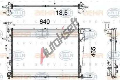 BEHR HELLA SERVICE Chladi vody BHS 8MK 376 745-611, 8MK 376 745-611