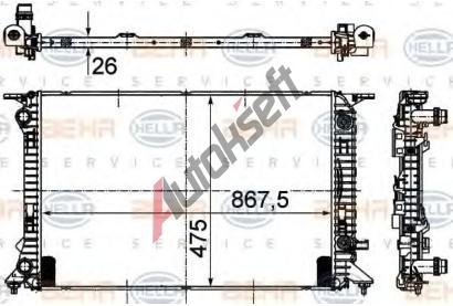 BEHR HELLA SERVICE Chladi vody BHS 8MK 376 745-631, 8MK 376 745-631
