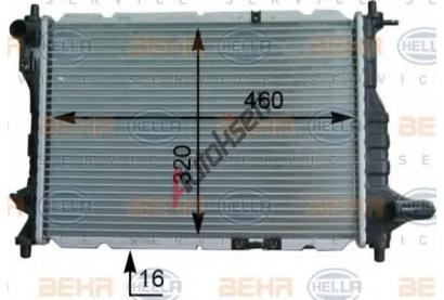 BEHR HELLA SERVICE Chladi� vody BHS 8MK 376 748-721, 8MK 376 748-721