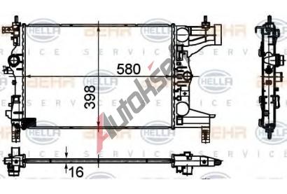 BEHR HELLA SERVICE Chladi vody BHS 8MK 376 748-731, 8MK 376 748-731