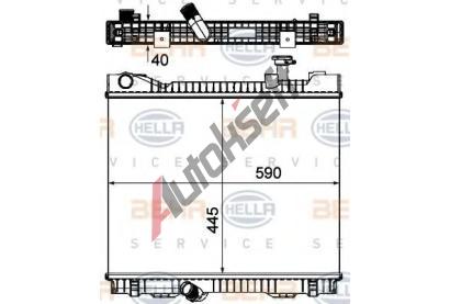 BEHR HELLA SERVICE Chladi vody BHS 8MK 376 751-221, 8MK 376 751-221