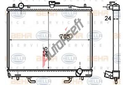 BEHR HELLA SERVICE Chladi vody BHS 8MK 376 753-661, 8MK 376 753-661