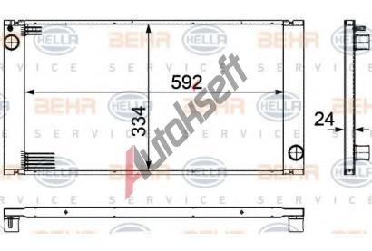 BEHR HELLA SERVICE Chladi vody BHS 8MK 376 754-221, 8MK 376 754-221