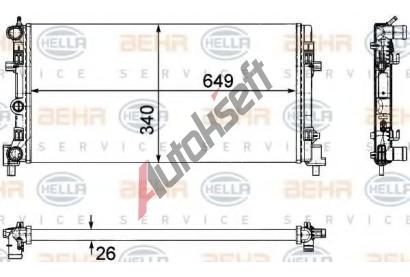 BEHR HELLA SERVICE Chladi vody BHS 8MK 376 754-281, 8MK 376 754-281