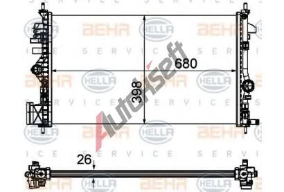 BEHR HELLA SERVICE Chladi vody BHS 8MK 376 754-351, 8MK 376 754-351