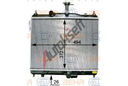 BEHR HELLA SERVICE Chladi� vody BHS 8MK 376 754-511, 8MK 376 754-511