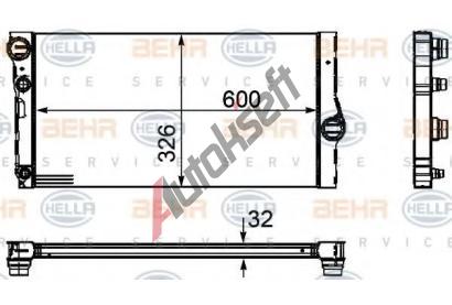 BEHR HELLA SERVICE Chladi vody BHS 8MK 376 755-371, 8MK 376 755-371