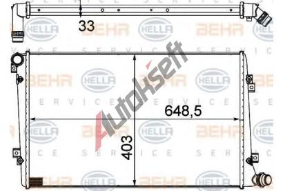 BEHR HELLA SERVICE Chladi vody BHS 8MK 376 756-701, 8MK 376 756-701