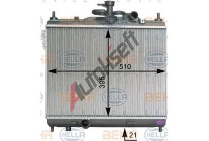 BEHR HELLA SERVICE Chladi vody BHS 8MK 376 762-021, 8MK 376 762-021