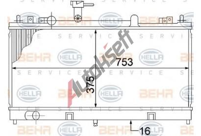 BEHR HELLA SERVICE Chladi vody BHS 8MK 376 769-671, 8MK 376 769-671