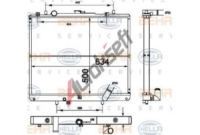 BEHR HELLA SERVICE Chladi vody BHS 8MK 376 787-111, 8MK 376 787-111