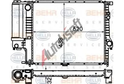 BEHR HELLA SERVICE Chladi vody BEHR HELLA SERVICE Version ALTERNATIVE BHS 8MK 376 888-134, 8MK 376 888-134