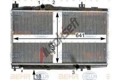 BEHR HELLA SERVICE Chladi vody BEHR HELLA SERVICE Version ALTERNATIVE BHS 8MK 376 900-344, 8MK 376 900-344