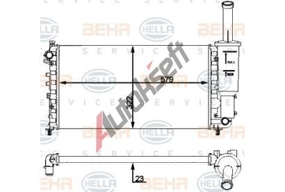 BEHR HELLA SERVICE Chladi� vody BHS 8MK 376 901-081, 8MK 376 901-081