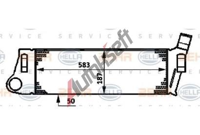 BEHR HELLA SERVICE Chladi vzduchu intercooler BHS 8ML 376 719-031, 8ML 376 719-031