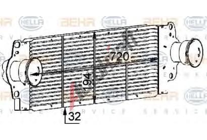 BEHR HELLA SERVICE Chladi vzduchu intercooler BHS 8ML 376 723-511, 8ML 376 723-511