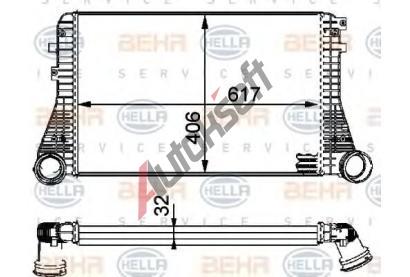 BEHR HELLA SERVICE Chladi vzduchu intercooler BHS 8ML 376 723-541, 8ML 376 723-541