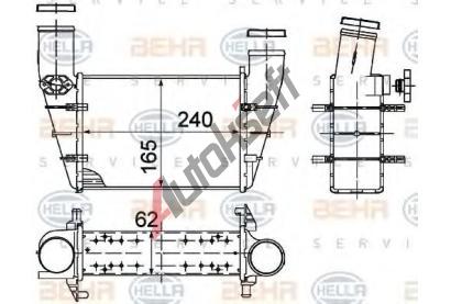 BEHR HELLA SERVICE Chladi vzduchu intercooler BHS 8ML 376 727-581, 8ML 376 727-581