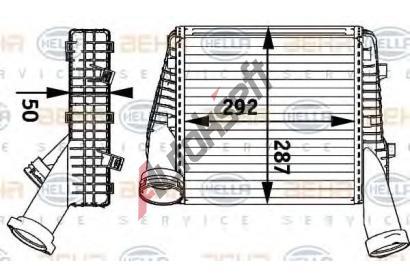 BEHR HELLA SERVICE Chladi vzduchu intercooler BHS 8ML 376 729-561, 8ML 376 729-561