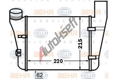 BEHR HELLA SERVICE Chladi vzduchu intercooler BHS 8ML 376 776-081, 8ML 376 776-081