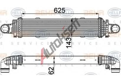 BEHR HELLA SERVICE Chladi vzduchu intercooler BHS 8ML 376 777-101, 8ML 376 777-101